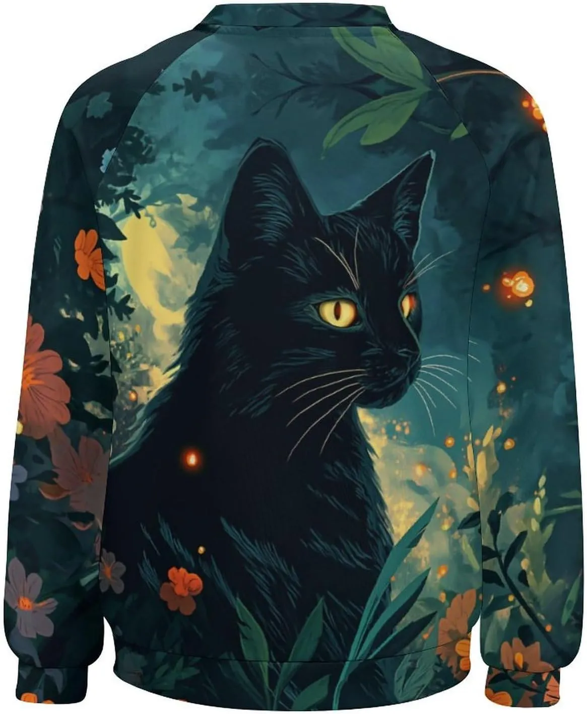 Sweatshirt for Women Cute Cat Print Crewneck Casual Vacation Cotton Fashion Funny Winter Oversized Sweaters