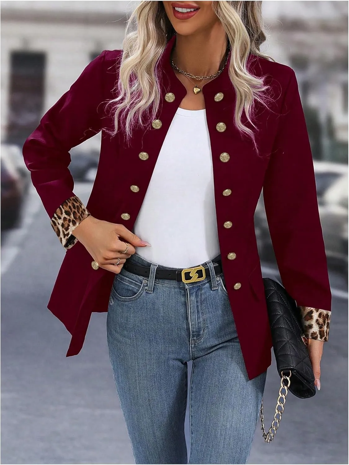 SweatyRocks Women's Casual Blazers Button Open Front Lightweight Work Office Suit Jackets Blazer