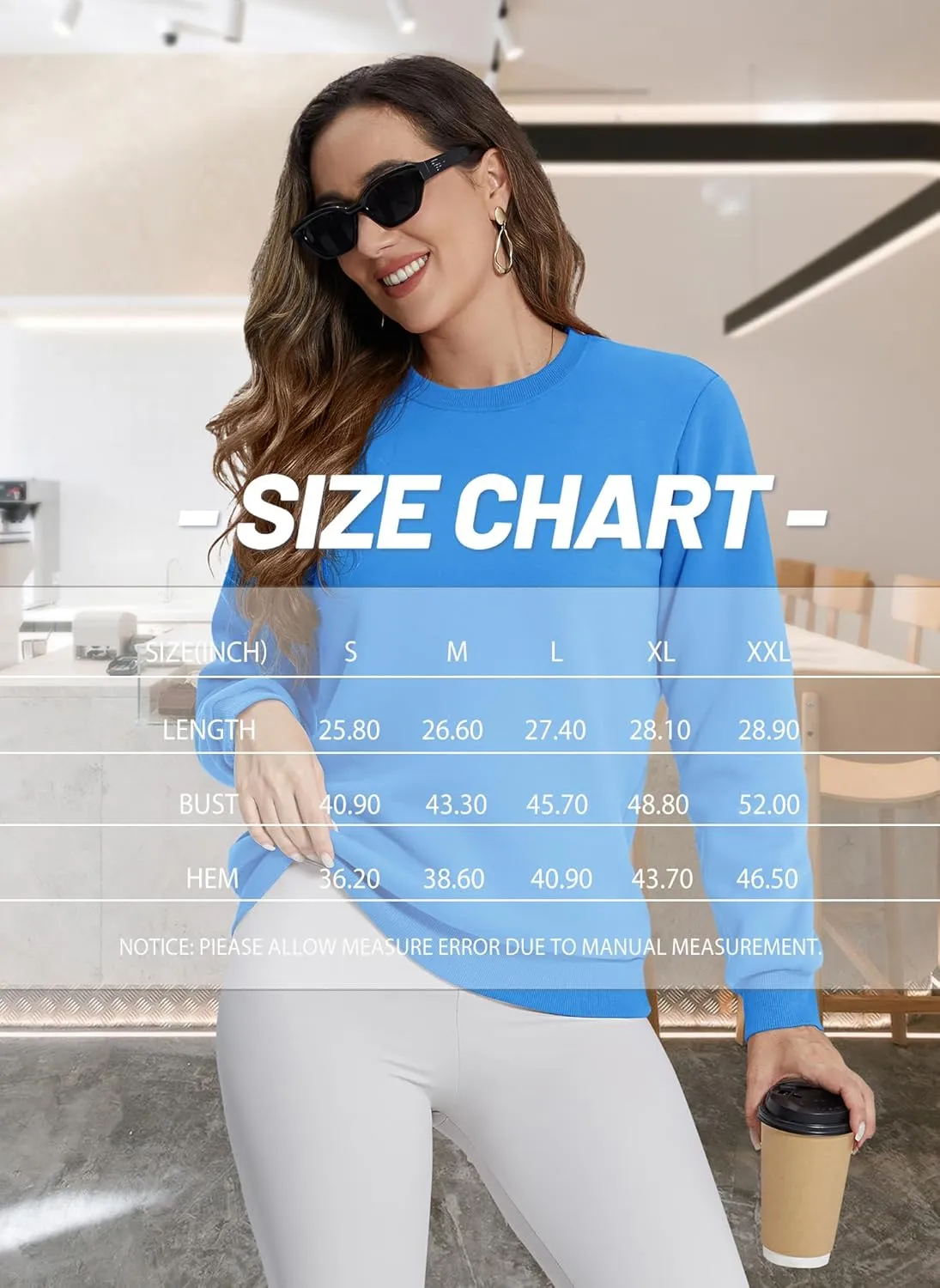 TACVASEN Womens Sherpa Lined Sweatshirts Casual Crewneck Cute Fleece Pullover Long Sleeve Thermal Shirts