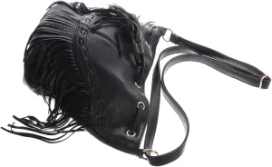 Tassel Bucket Bag Stylish PU Crossbody Handbag Versatile Shoulder Purse for Daily Use Durable Material Timeless Fashion Accessory for Women