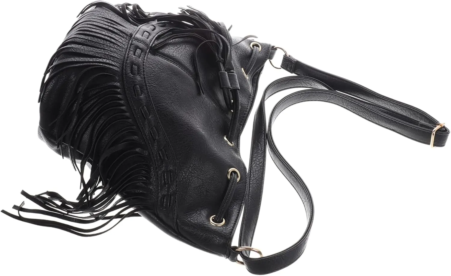 Tassel Bucket Bag Stylish PU Crossbody Handbag Versatile Shoulder Purse for Daily Use Durable Material Timeless Fashion Accessory for Women