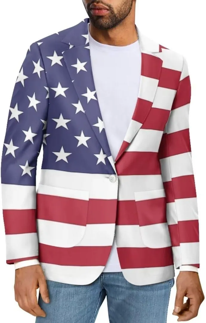 TOADDITDO Men's Regular Fit Blazer Jackets Suit One Button Lightweight Sport Coats Casual Blazer with 2 Side Pockets