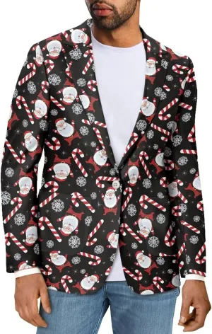 TOADDITDO Men's Suit Jacket One Button Dress Suit Coats Tuxedo Blazer for Wedding, Party, Prom