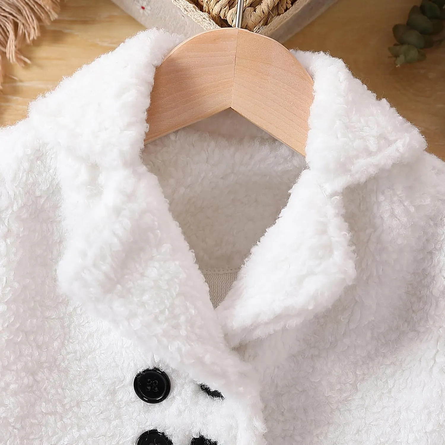 Toddler Baby Girl Fall Winter Clothes Sherpa Trench Coat Fleece Princess Dress Coat Jacket Kids Overcoat 1-6Y