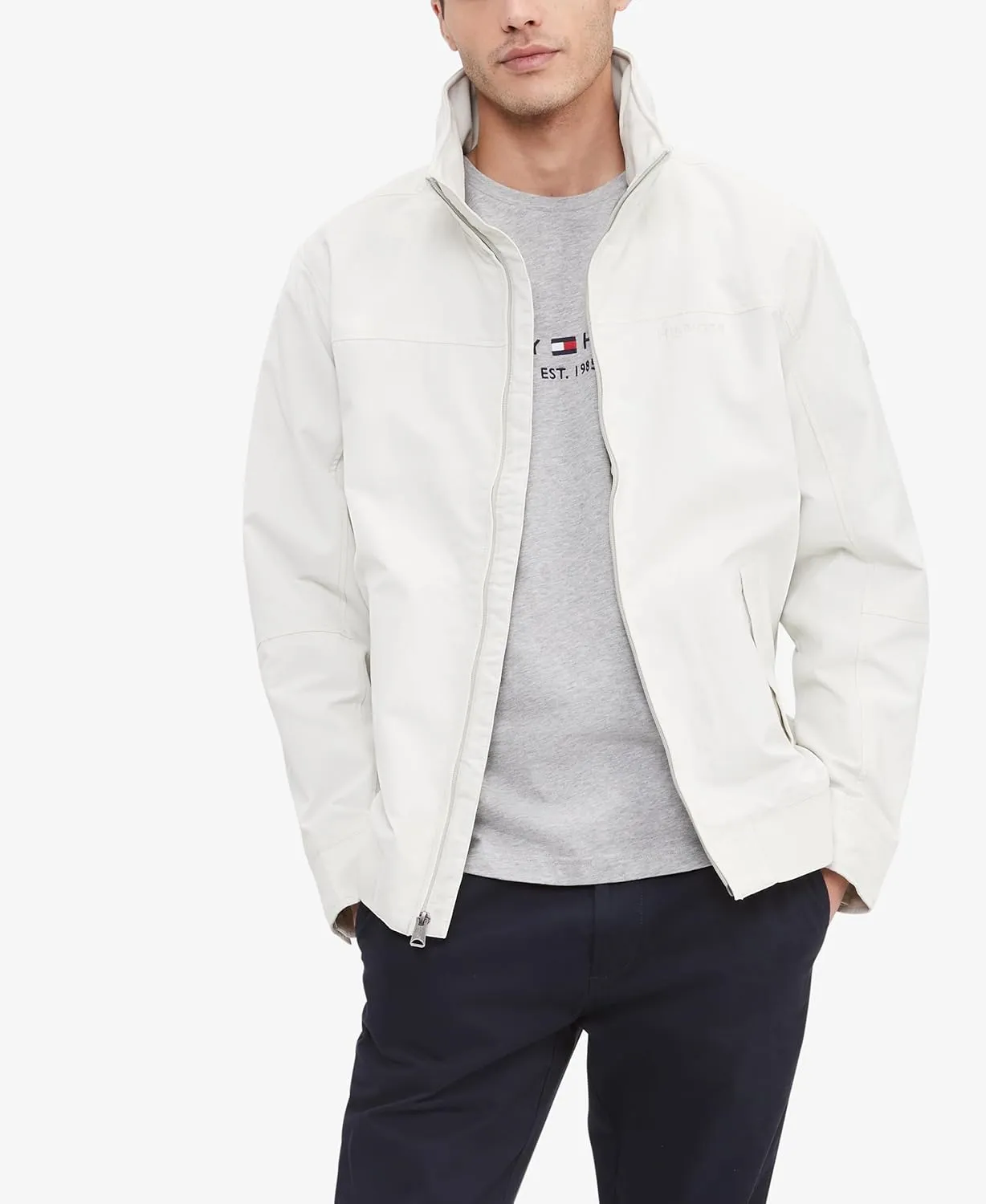 Tommy Hilfiger Men's Lightweight Waterproof Regatta Bomber Jacket