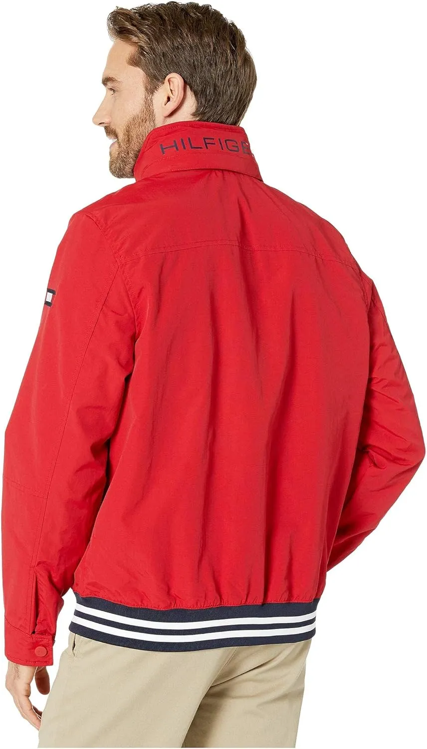 Tommy Hilfiger Men's Lightweight Waterproof Regatta Bomber Jacket