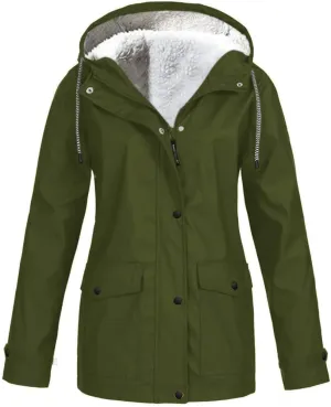 Trench Coat Petite Women Rain Jacket Waterproof Long Rain Coats Hooded Windbreaker Hooded Trench Coats S-5XL