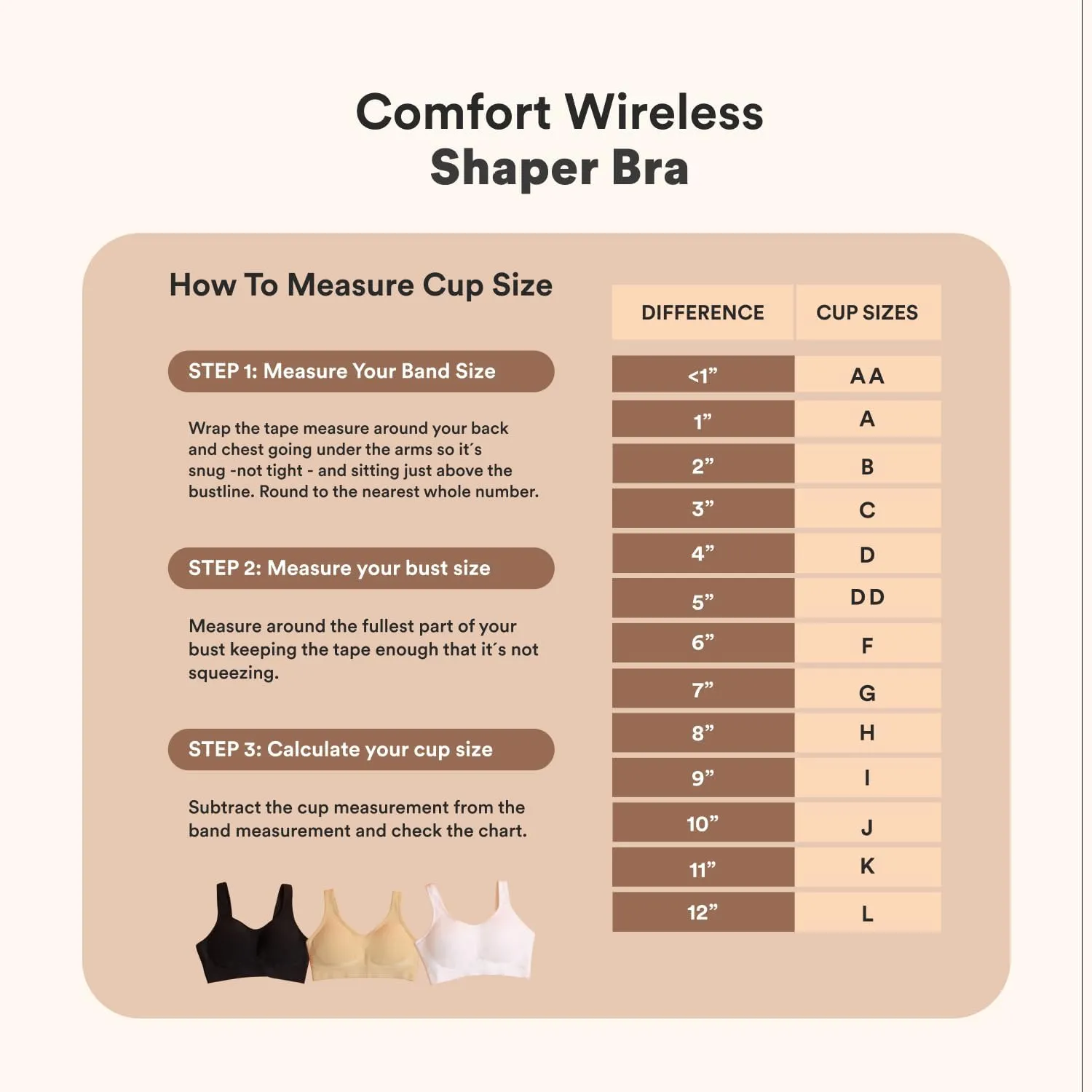 Truekind Bras for Women - Comfortable Wireless Support Bra, Seamless Full Coverage No Underwire Bra for Everyday Comfort