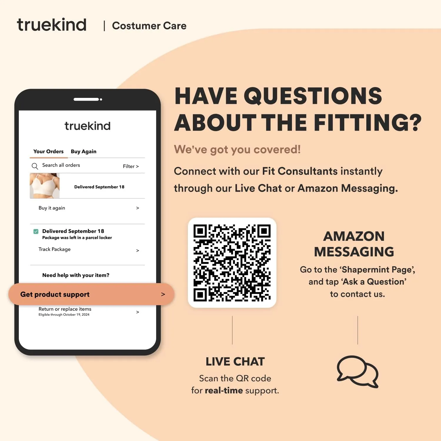Truekind Bras for Women - Comfortable Wireless Support Bra, Seamless Full Coverage No Underwire Bra for Everyday Comfort