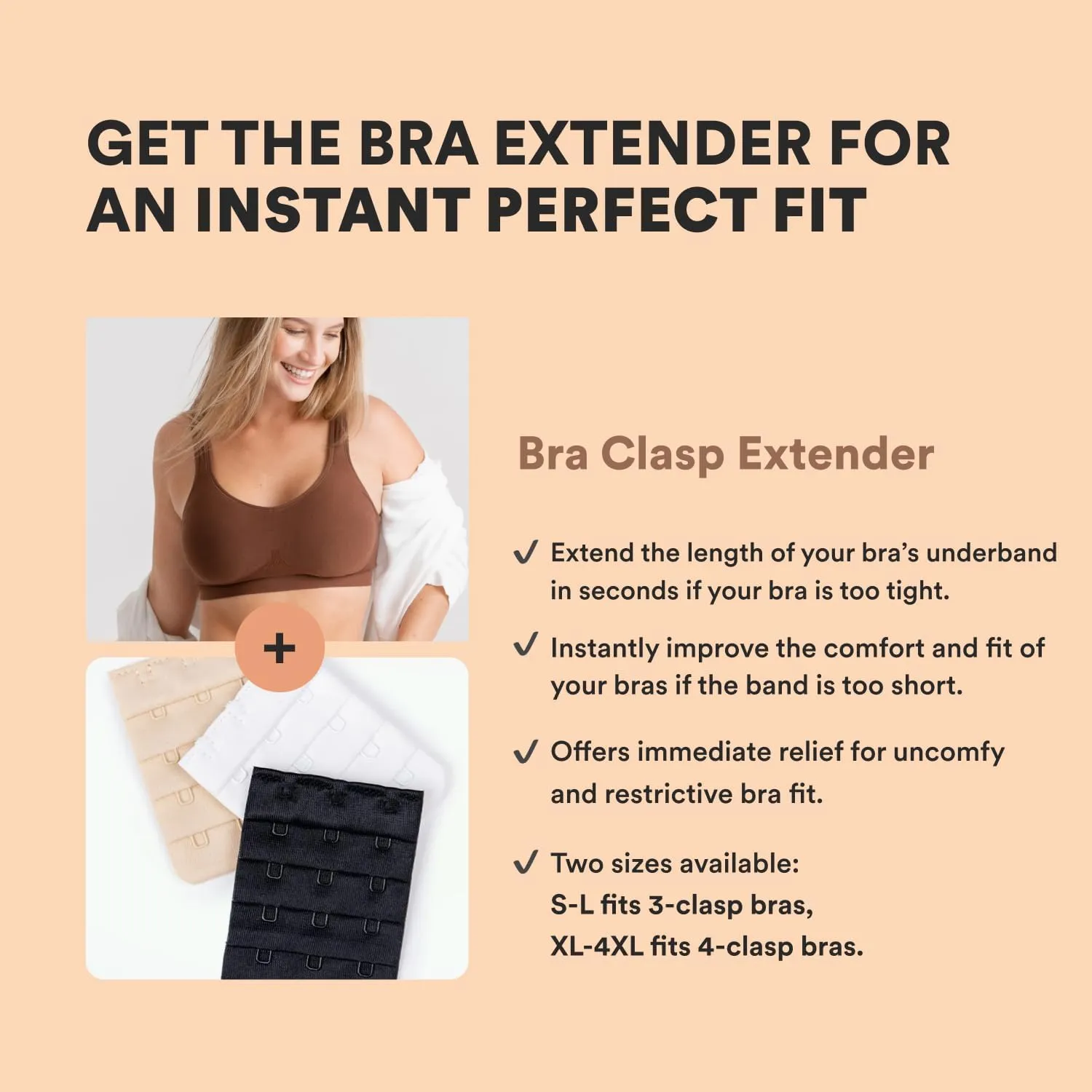 Truekind Bras for Women - Comfortable Wireless Support Bra, Seamless Full Coverage No Underwire Bra for Everyday Comfort