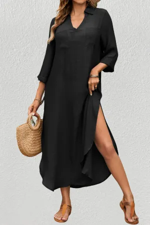 V-Neck Kaftan with Pockets