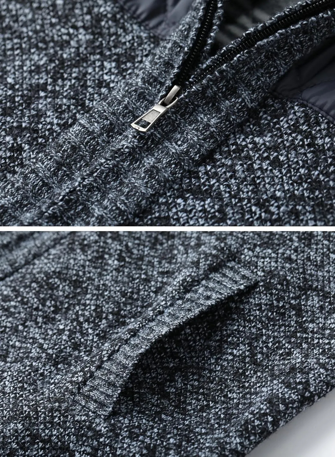 Vcansion Men's Classic Cardigan Sweaters Stand Collar Slim Fit Casual Knitted Sweater