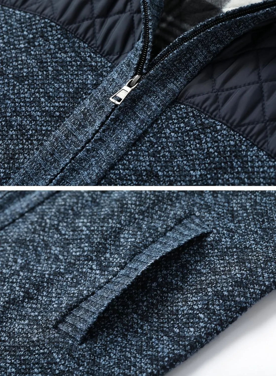 Vcansion Men's Classic Cardigan Sweaters Stand Collar Slim Fit Casual Knitted Sweater