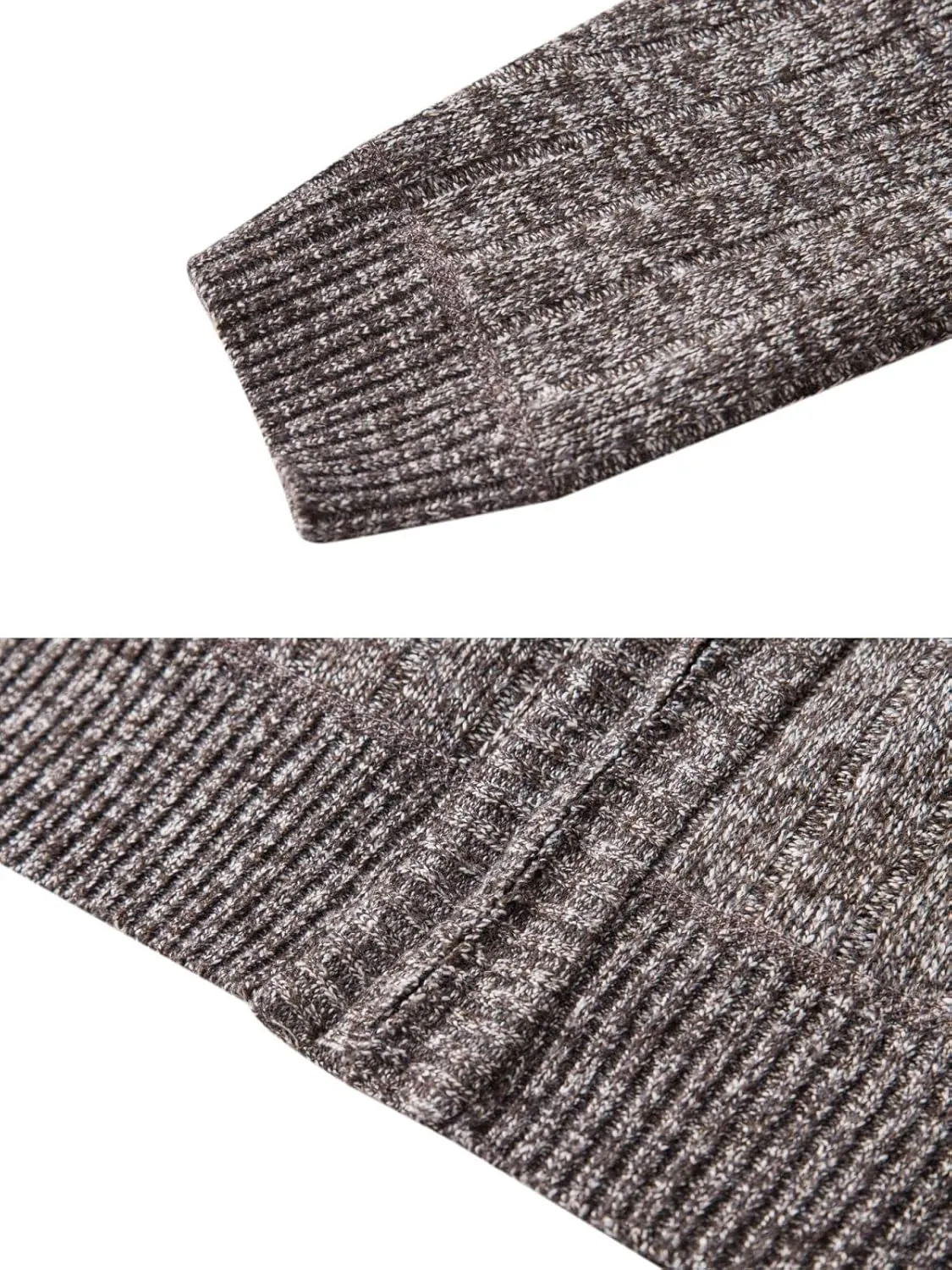 Vcansion Men's Slim Fit Full Zip Up Stand Collar Casual Knitted Sweaters Cardigan with Pockets