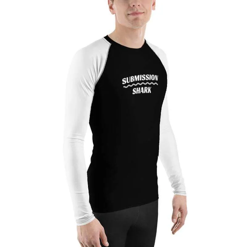 White SS Premium Standard ~ Men's BJJ Rash Guard
