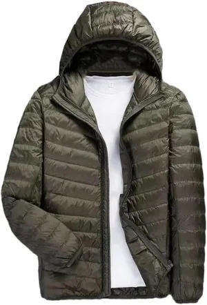 Winter Down Jacket Men Ultra Lightweight Packable Down Coat Men Hoodies Jackets