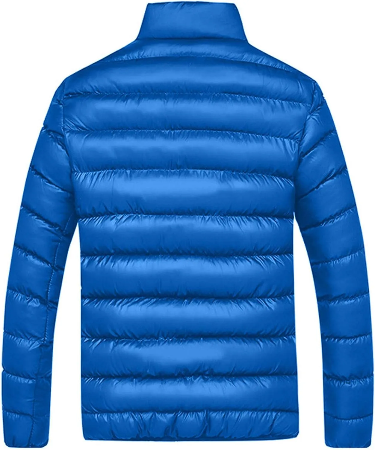 Winter Jackets for Men - Lightweight Puffer Coat, Full Zip, Warm Quilted, Packable Down Jacket with Stand Collar