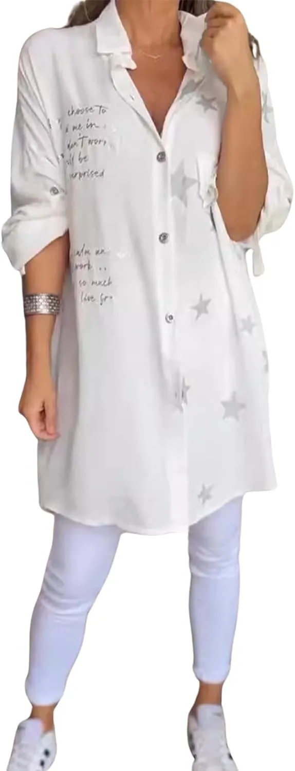 Women Long Denim Jacket Long Sleeve Trench Coat Button Down Casual Lightweight Outfits Coat