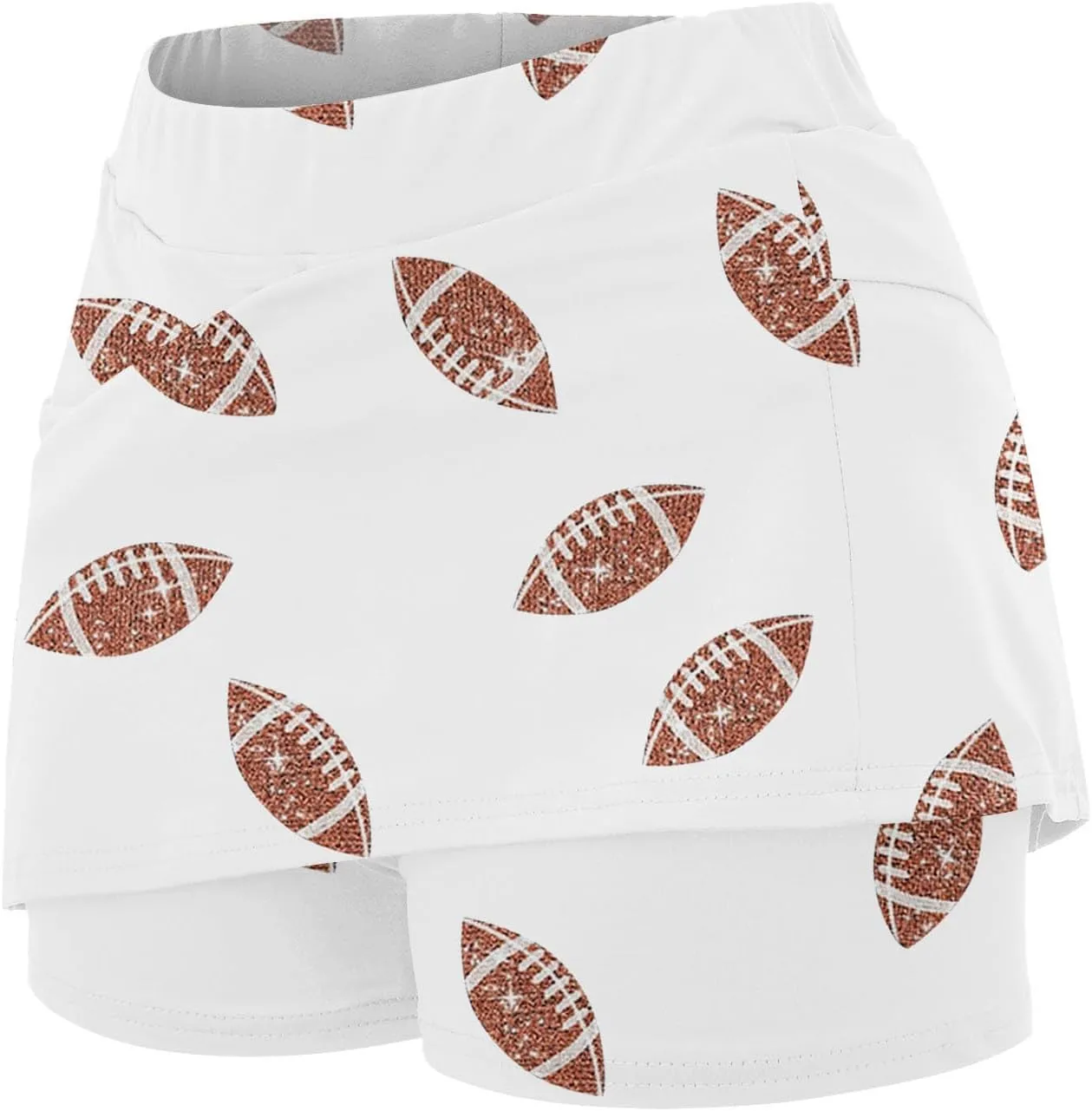 Womens Athletic Skorts Print High Waisted Tummy Control Tennis Skort Golf Yoga Underneath Shorts Skirt with Pockets