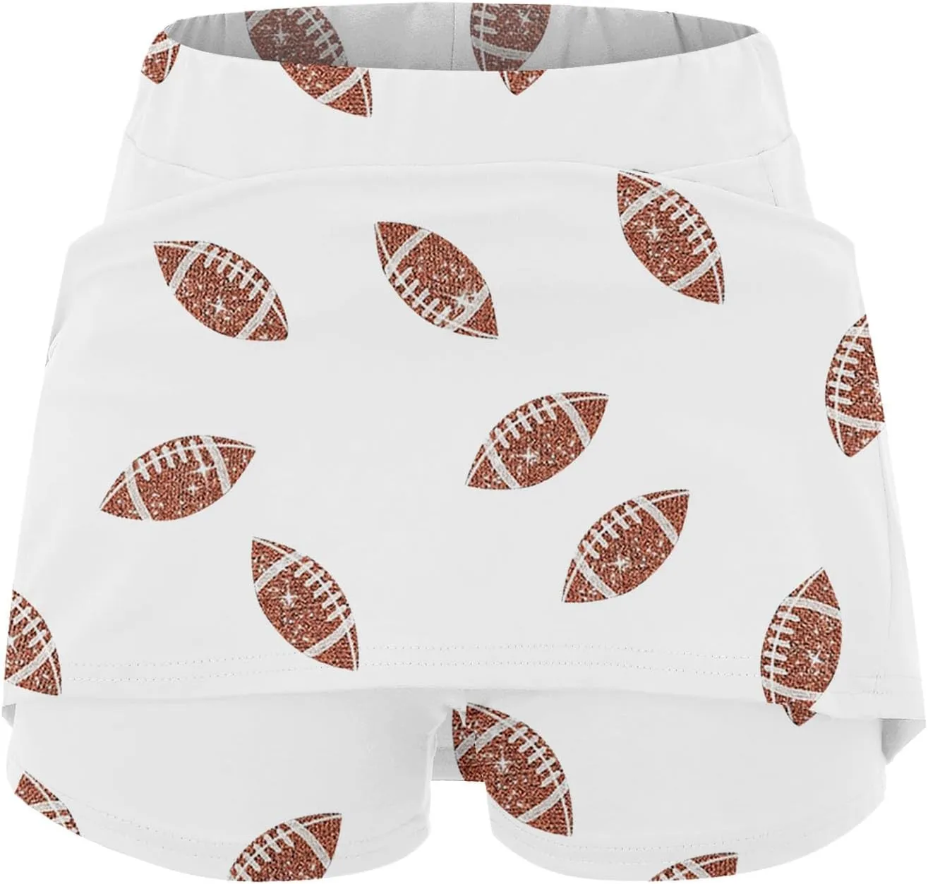 Womens Athletic Skorts Print High Waisted Tummy Control Tennis Skort Golf Yoga Underneath Shorts Skirt with Pockets