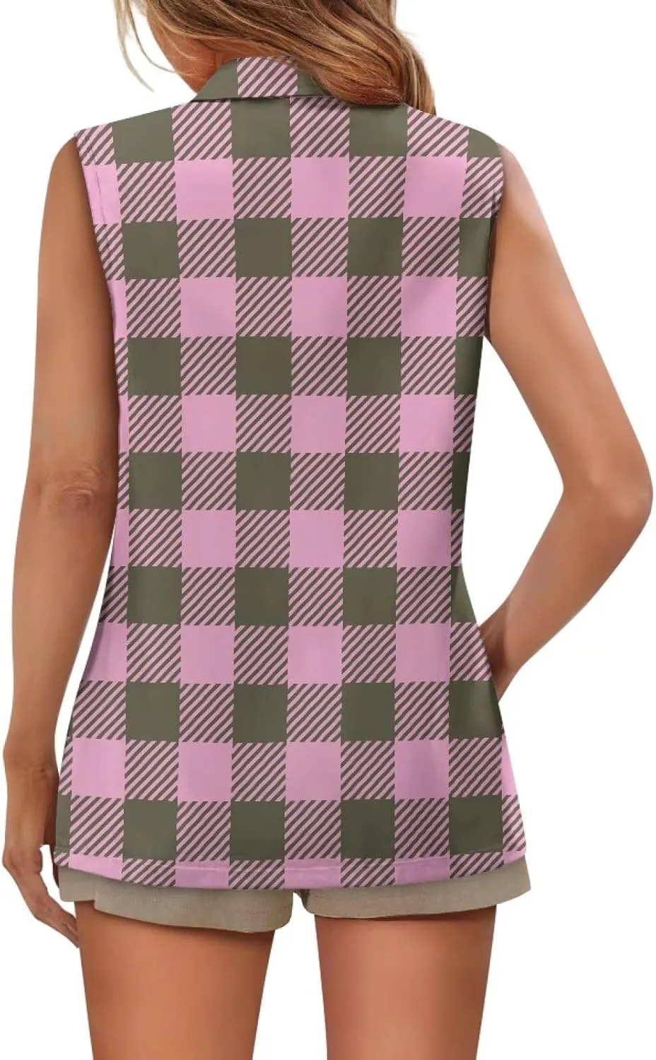 Women's Dressy Casual Sleeveless Vest Suit Waistcoat One Button Loose Fit Business Blazer