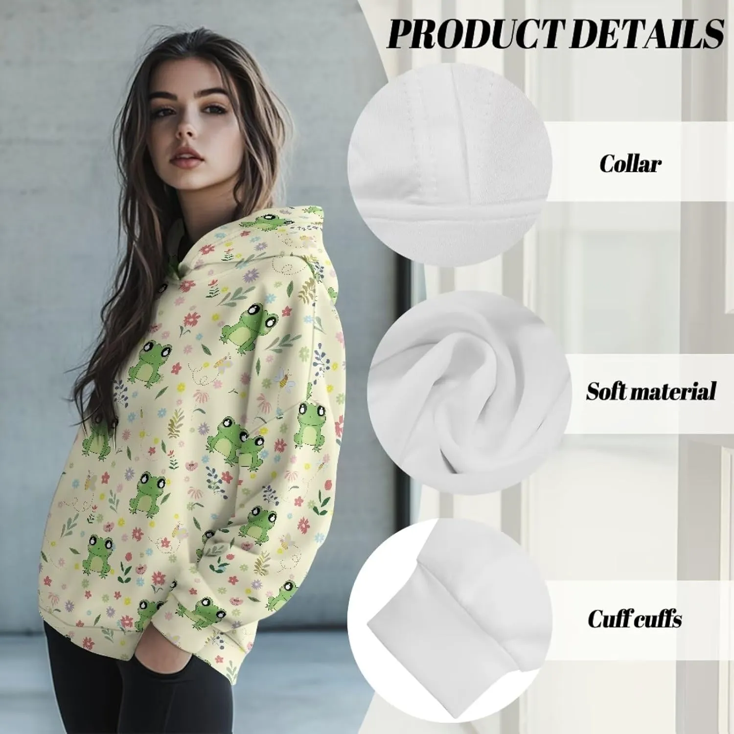 Womens Hoodie Oversized Sweatshirt Causal Long Sleeve Hoodie Fall Clothes Plus Size Sports Loose Pullover Sweaters