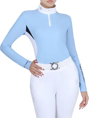 Women's Horse Riding Shirt Long Sleeve Top Comfortable Breathable Quick-Dry Horseback Riding Shirts Equestrian Women