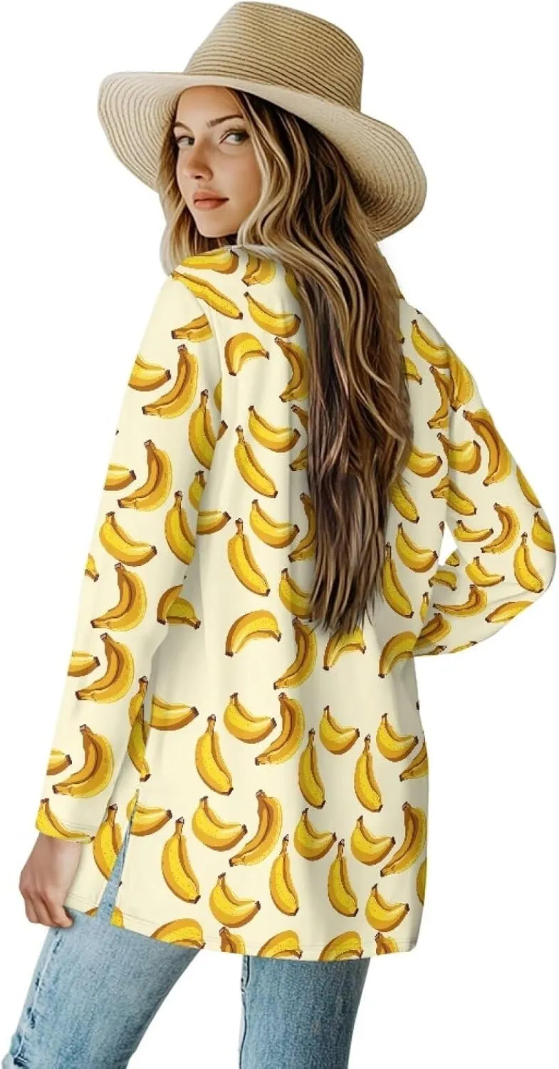 Womens Open Fron Cardigan Sweaters Long Sleeve Oversized Casual Tops Loose Lightweight Daily Coats with Pockets
