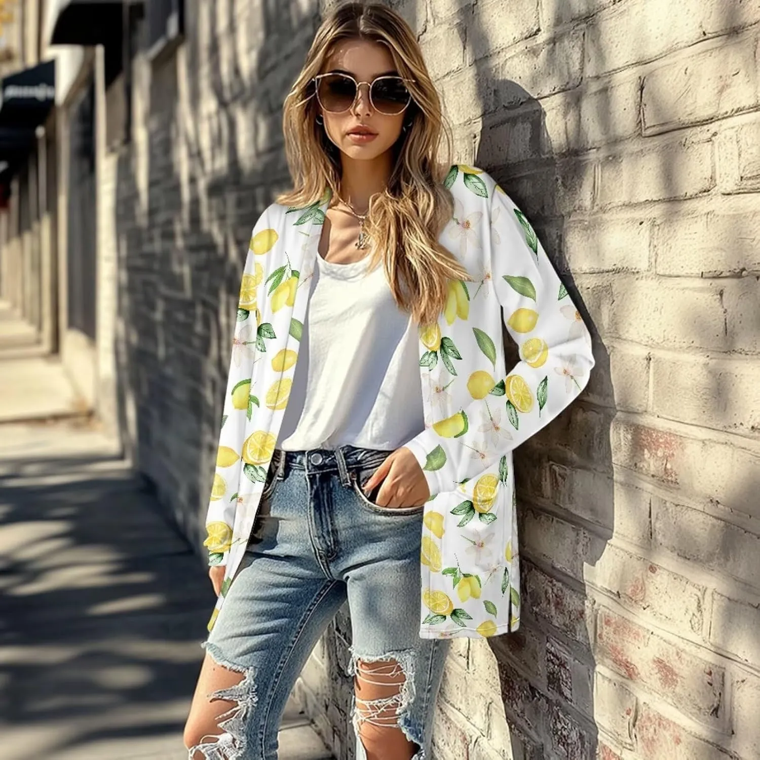 Womens Open Front Cardigan Long Sleeve Loose Sweater Lightweight Soft Cardigan Jackets