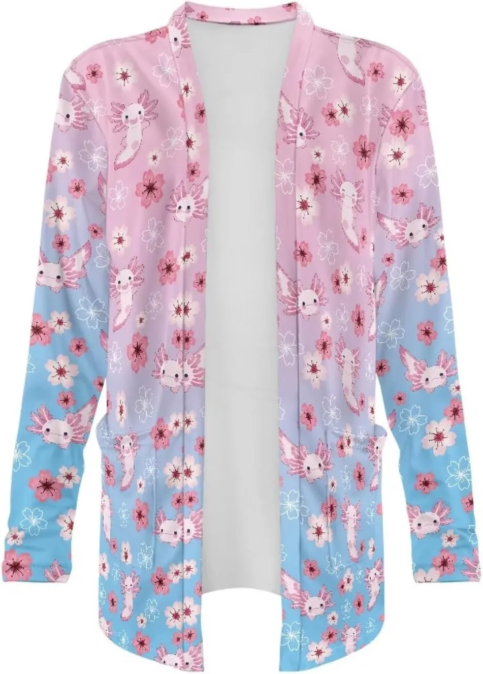 Womens Open Front Cardigan Long Sleeve Loose Sweater Lightweight Soft Cardigan Jackets