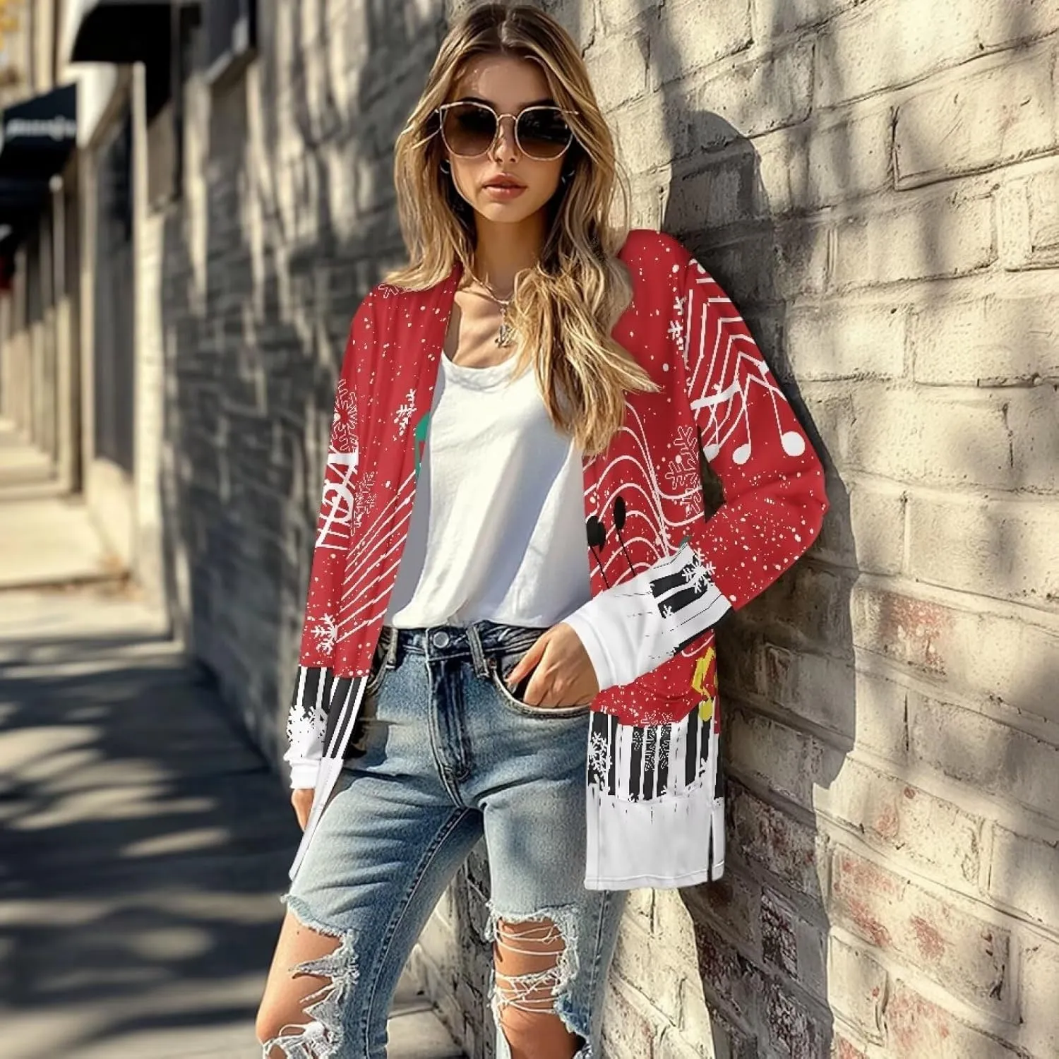 Womens Open Front Cardigan Long Sleeve Loose Sweater Lightweight Soft Cardigan Jackets