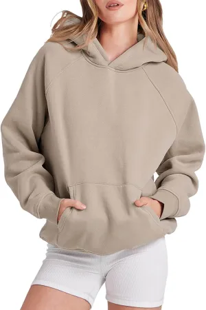 Womens Oversized Hoodies Fleece Sweatshirts Long Sleeve Sweaters Pullover Fall Outfits Winter Clothes