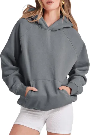 Womens Oversized Hoodies Fleece Sweatshirts Long Sleeve Sweaters Pullover Fall Outfits Winter Clothes