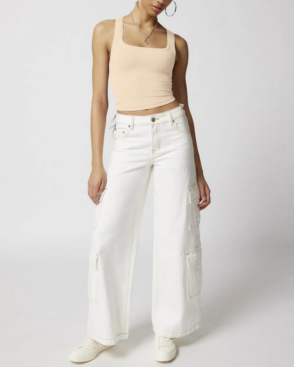 Women's Square Neck Tank Tops Sleeveless Ribbed Going Out Casual Basic Crop Top Shirts