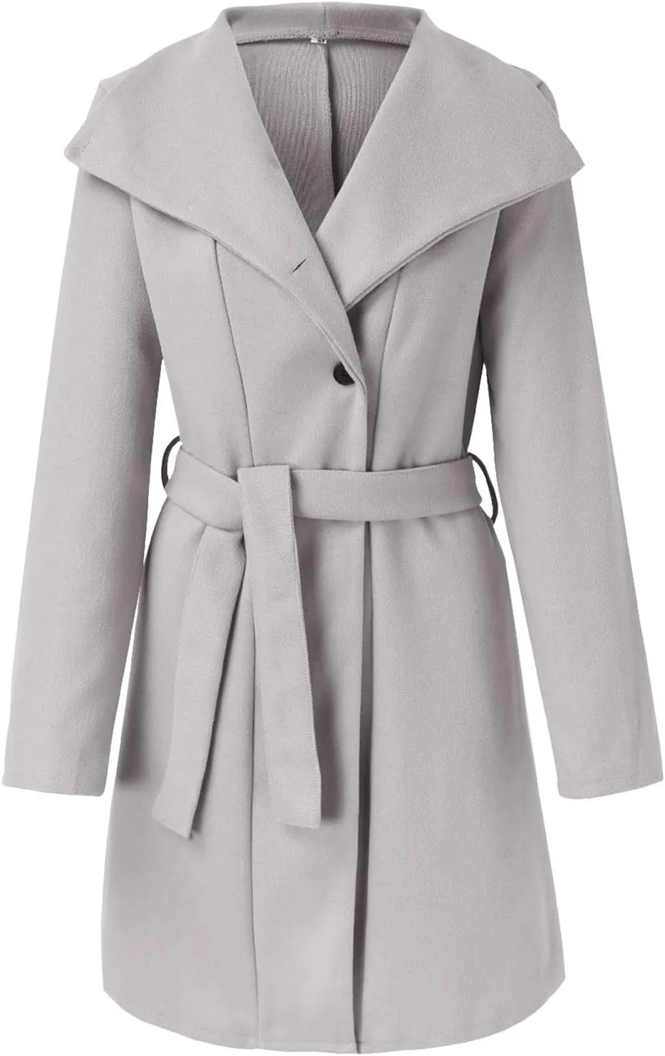 Women's Trench Coats Double Breasted Coat 2024 Fall Winter Mid Long Wool Blend Outwear Trendy Oversized Pea Overcoat