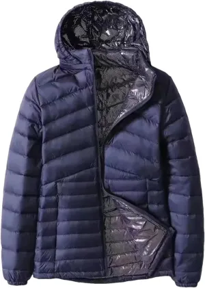 Women's Winter Down Warm Jackets Autumn/Winter Lightweight Hooded Down Jacket Hat Detachable