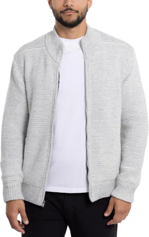 X RAY Mens Zip Up Cardigan Sweater for Men, Full Zip Slim Fit Knit Jacket for Spring (Big and Tall),