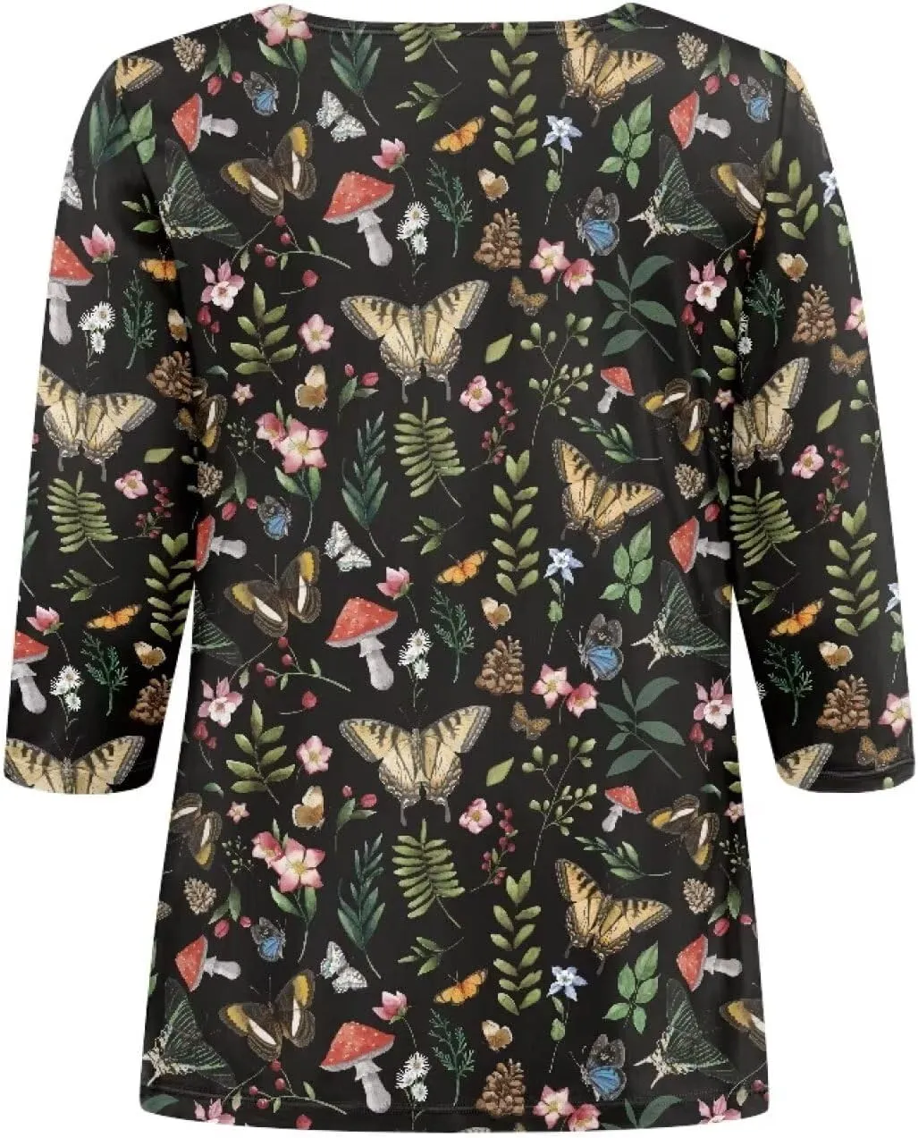 YEXIATODO Plus Size Tops for Women 3/4 Sleeve Suitable for Early Fall Spring