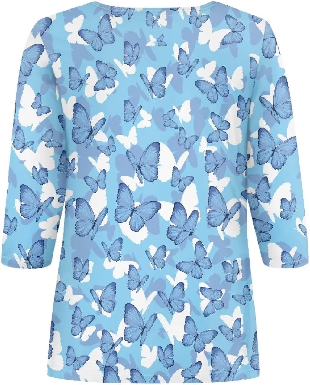 YEXIATODO Plus Size Tops for Women 3/4 Sleeve Suitable for Early Fall Spring