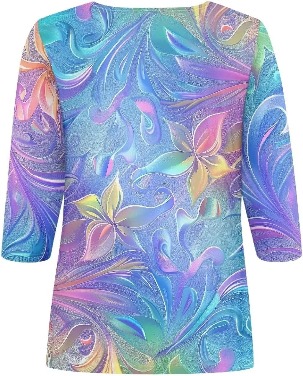 YEXIATODO Plus Size Tops for Women 3/4 Sleeve Suitable for Early Fall Spring