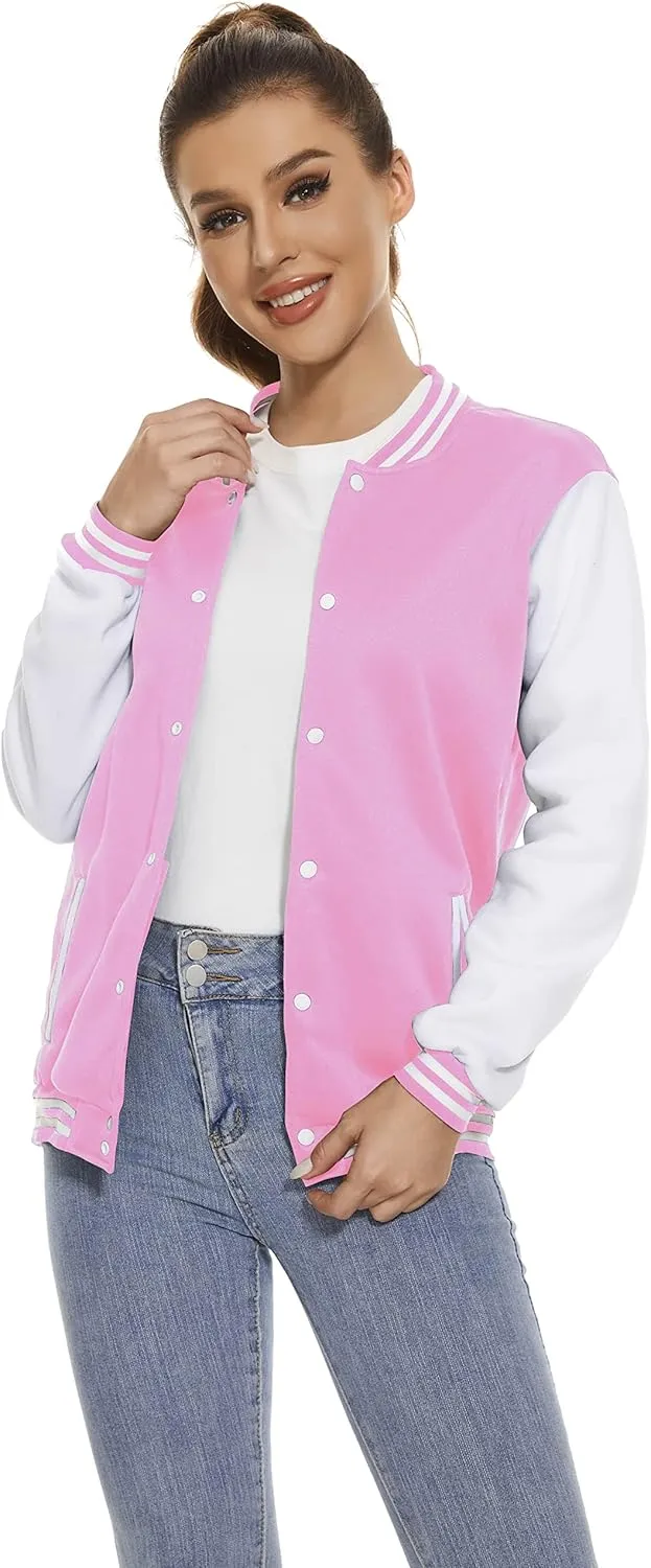 Yuji Itadori Women Varsity Jacket Baseball Lightweight Outwear Fleece Coat Button Down Clothes
