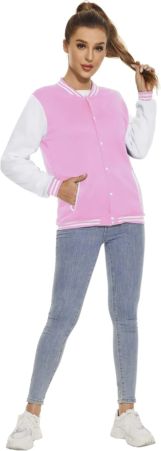 Yuji Itadori Women Varsity Jacket Baseball Lightweight Outwear Fleece Coat Button Down Clothes