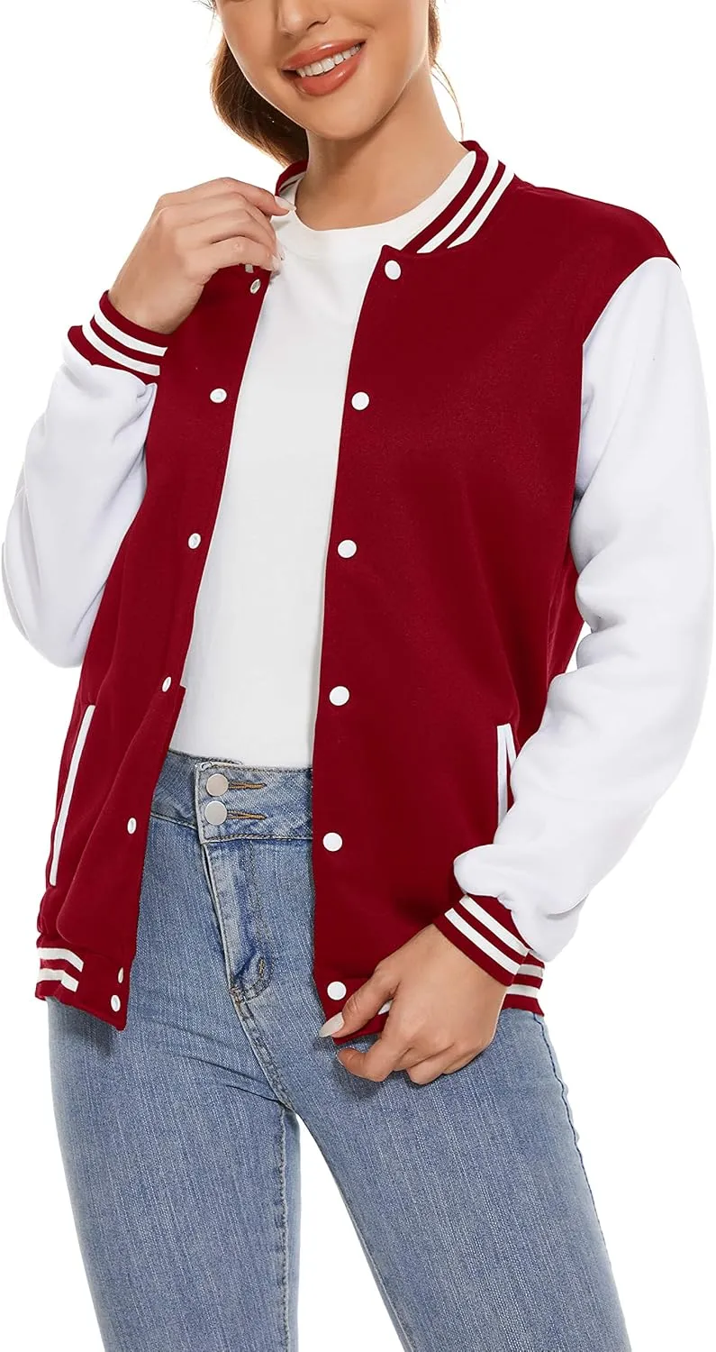 Yuji Itadori Women Varsity Jacket Baseball Lightweight Outwear Fleece Coat Button Down Clothes