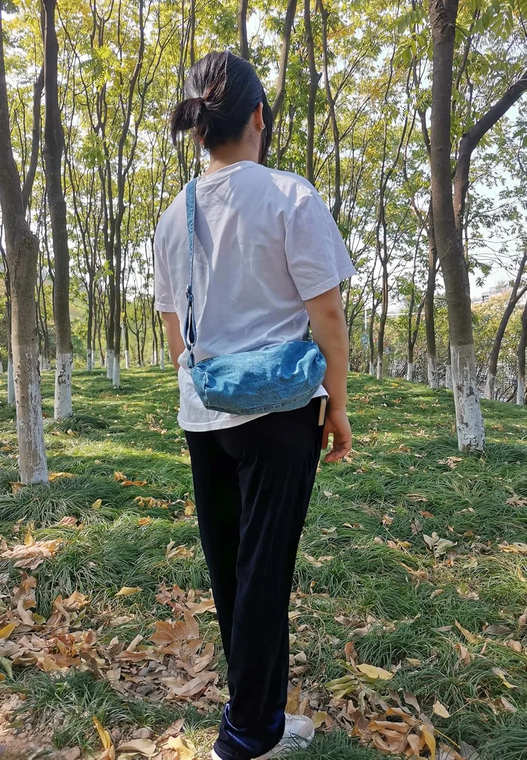 YunZh Denim Hobo Bag, Casual Style Lightweight Classic Retro Travel Shopper Purse Shoulder Handbag Messenger Bag