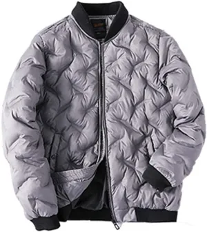 ZGZZ7 Men's Winter Warm Puffy Coats Outerwear Quilted Cotton Padded Puffer Coats Baseball Jackets