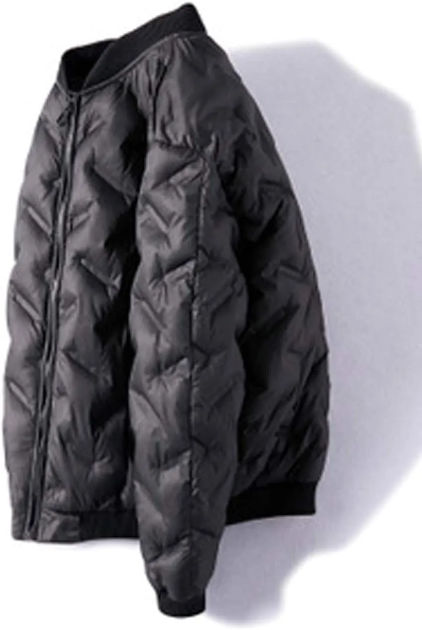 ZGZZ7 Men's Winter Warm Puffy Coats Outerwear Quilted Cotton Padded Puffer Coats Baseball Jackets