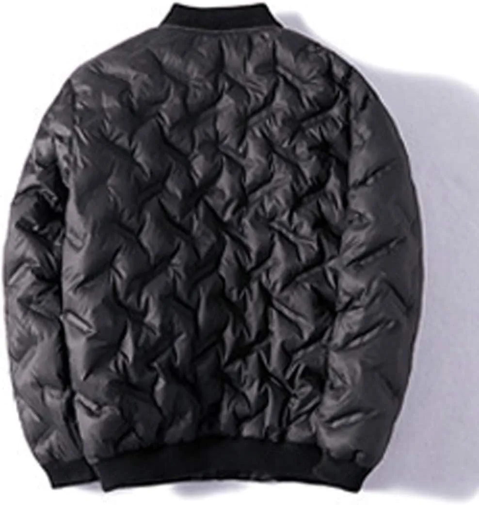 ZGZZ7 Men's Winter Warm Puffy Coats Outerwear Quilted Cotton Padded Puffer Coats Baseball Jackets